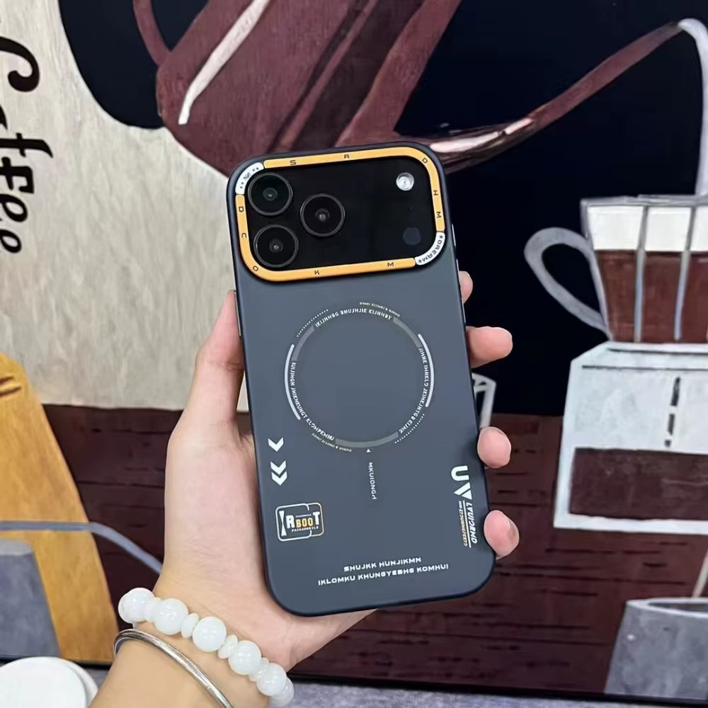 Matte Magnetic Phone Case for Iphone 17 Pro Max for Magsafe Wireless Charge Frosted Back Metal Lens Frame Buttons Cover