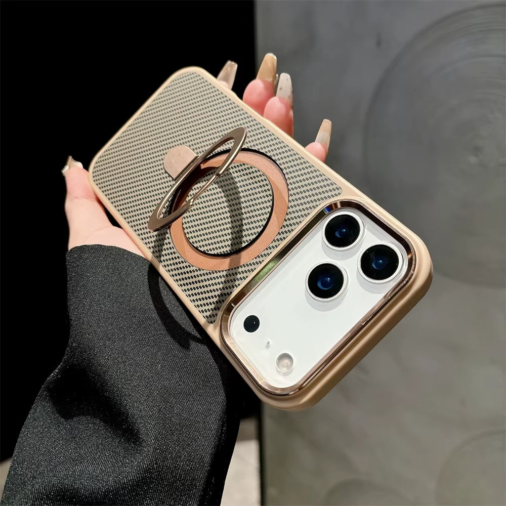 MagSafe Carbon Fiber Case for iPhone 17 Pro / Pro Max – Stand Holder