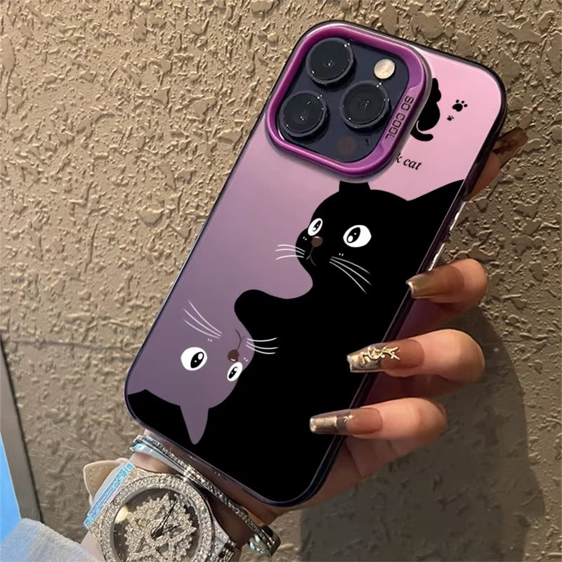 Cute Cat Case for iPhone 14 / 15 / 16 Pro & Pro Max