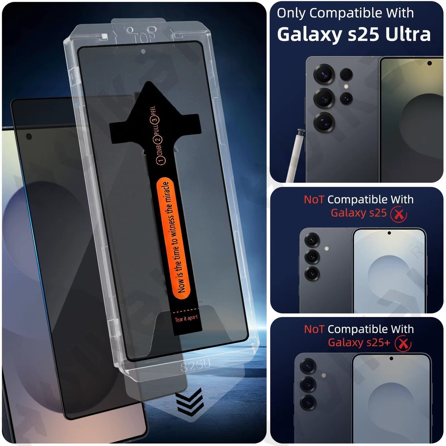 Z Fold 6 & 7 HD Privacy Tempered Glass – 2 Pcs