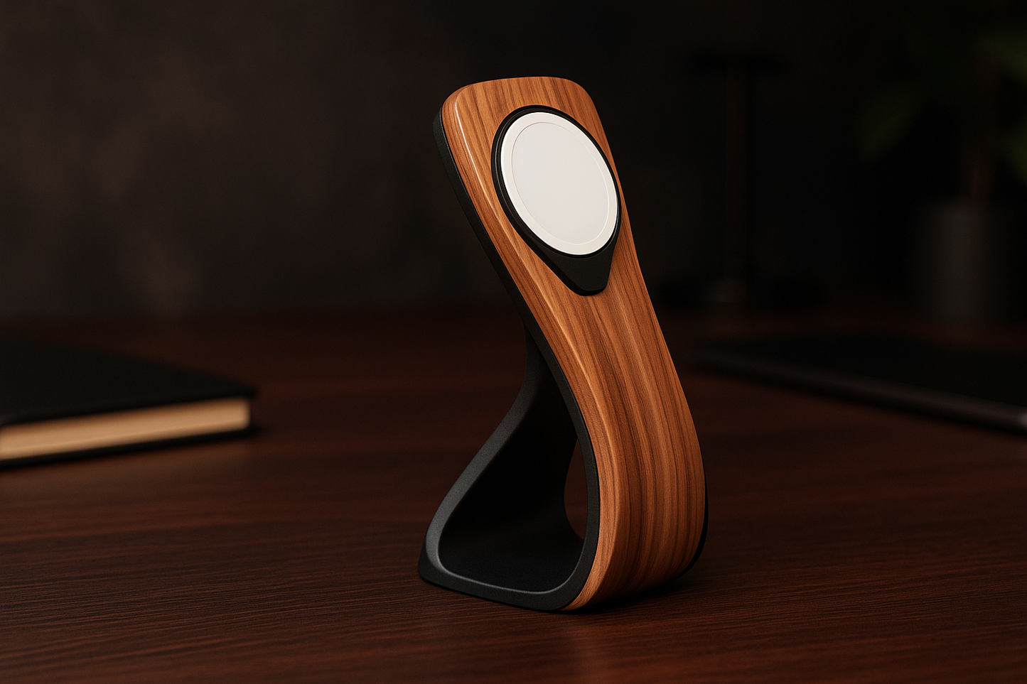 Custom Wooden MagSafe Charging Stand – Creative Desktop Phone Holder