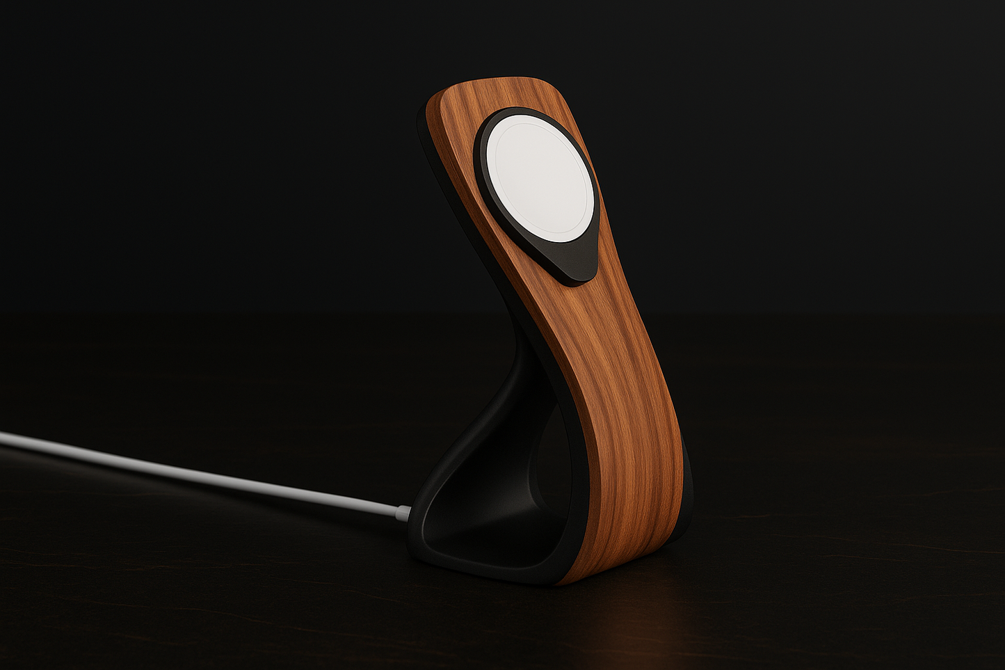 Custom Wooden MagSafe Charging Stand – Creative Desktop Phone Holder