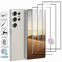 Samsung S24 / S25 Plus & Ultra 3 Pcs Tempered Glass – Fingerprint Unlock