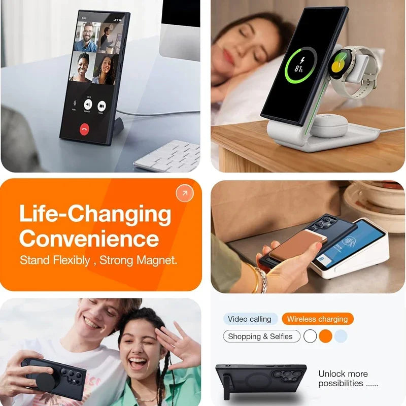 Magnetic Kickstand Case for Samsung Galaxy S24 / S25 / Plus / Ultra