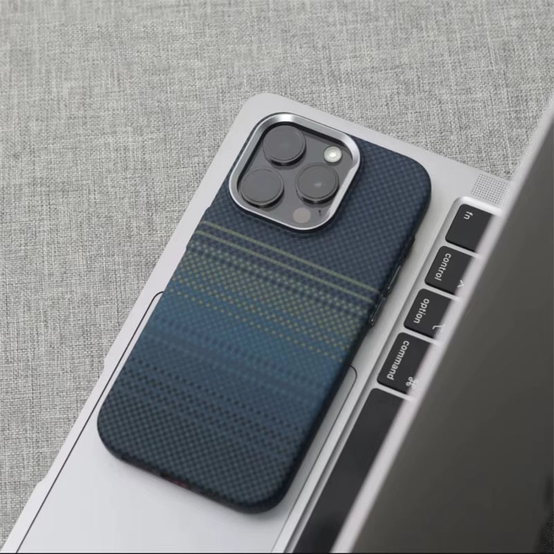 Carbon Fiber Relief MagSafe Phone Case for iPhone 14, 15, 16, Pro / Pro Max