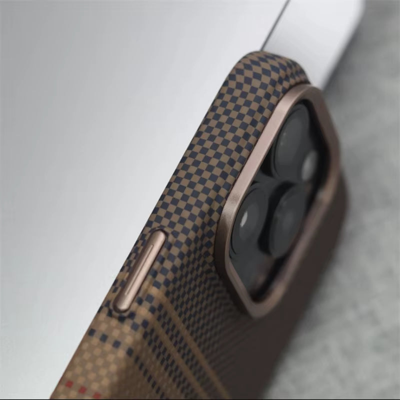 Carbon Fiber Relief MagSafe Phone Case for iPhone 14, 15, 16, Pro / Pro Max