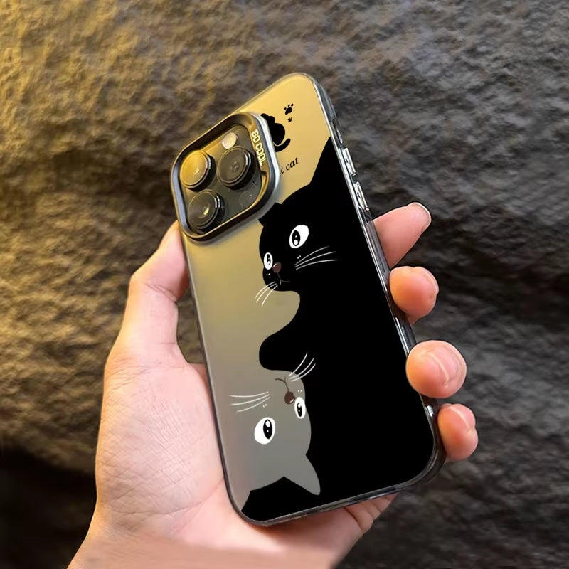 Cute Cat Case for iPhone 14 / 15 / 16 Pro & Pro Max