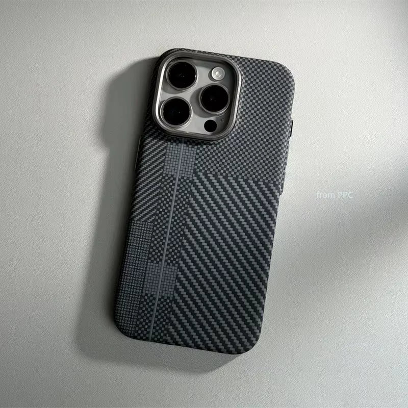 Carbon Fiber MagSafe Case for iPhone 14/15/16 Pro Max – Alloy Design