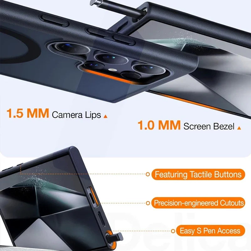 Magnetic Kickstand Case for Samsung Galaxy S24 / S25 / Plus / Ultra