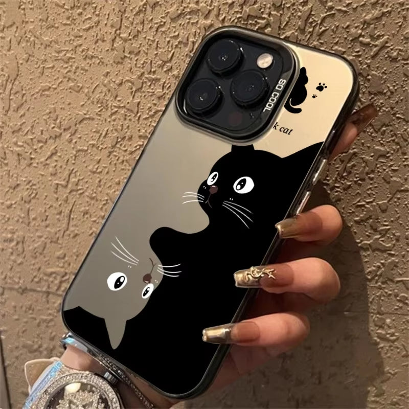 Cute Cat Case for iPhone 14 / 15 / 16 Pro & Pro Max