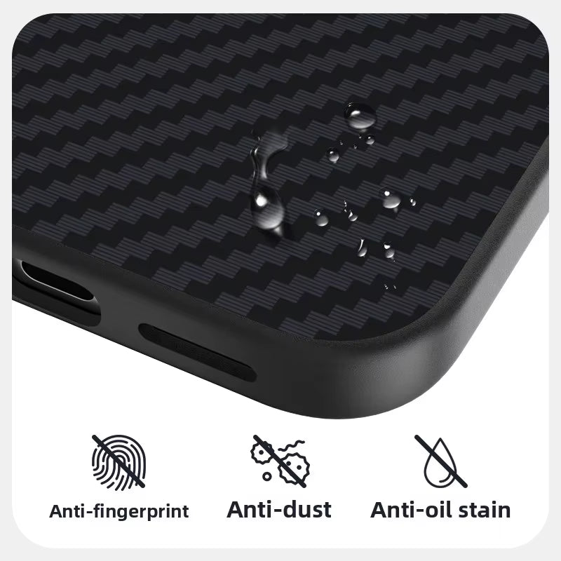 Ultra-Thin Carbon Fiber MagSafe Case – Alloy Lens Protection for iPhone 17 Pro / Pro Max