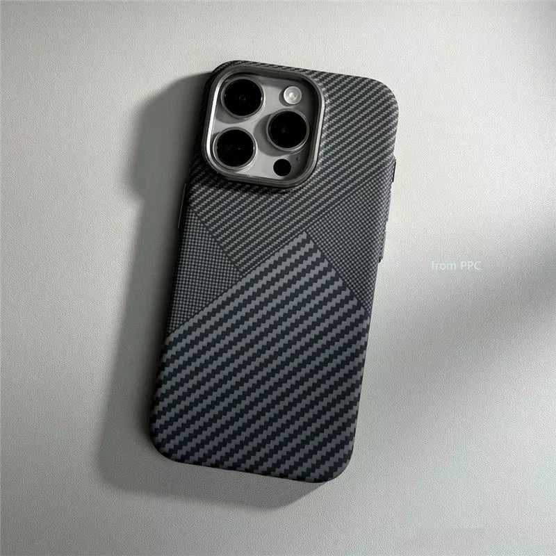 Carbon Fiber MagSafe Case for iPhone 14/15/16 Pro Max – Alloy Design