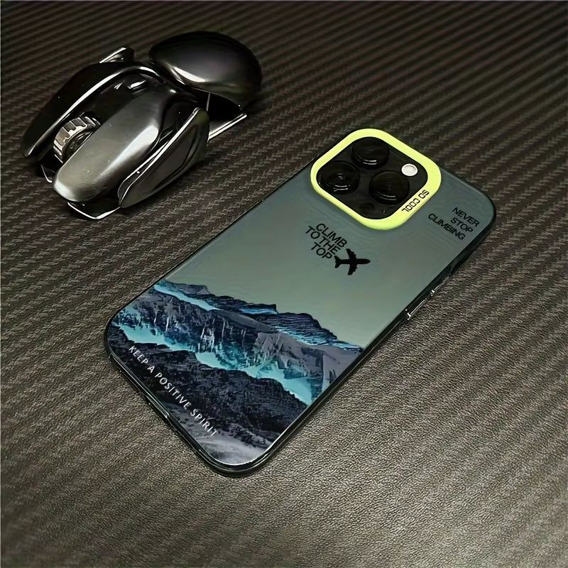 Mountain Peak Plane Phone Case for Iphone 16 15 14 13 12 11 Pro Max XS X XR 7 8 plus SE 2020 SE 2022 Shockproof TPU Bumper Cover