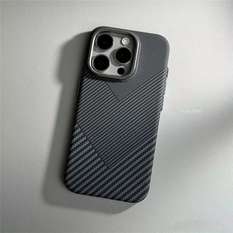 Carbon Fiber MagSafe Case for iPhone 14/15/16 Pro Max – Alloy Design