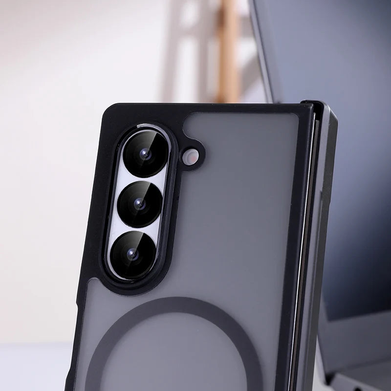 Z Fold 6 & 7 MagSafe Transparent Case – Shockproof Magnetic Cover