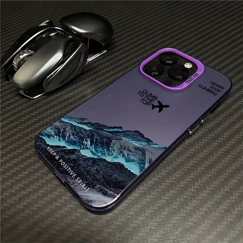 Mountain Peak Plane Phone Case for Iphone 16 15 14 13 12 11 Pro Max XS X XR 7 8 plus SE 2020 SE 2022 Shockproof TPU Bumper Cover