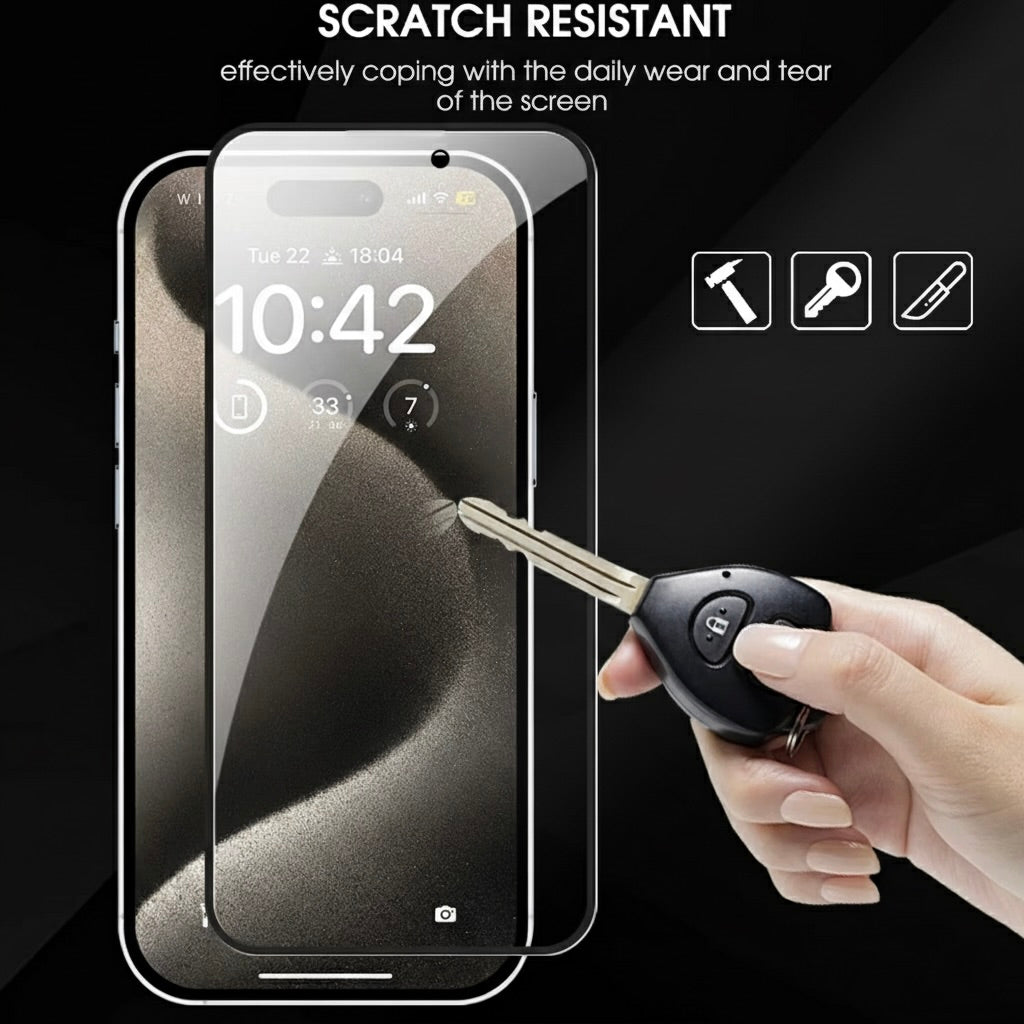 HD Tempered Glass 3 Pcs for iPhone 14 / 15 / 16 / 17 Pro & Pro Max / Air