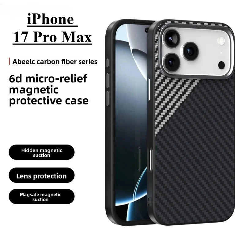 Premium Carbon Fiber MagSafe Case for iPhone 17 Pro Max 17 Pro