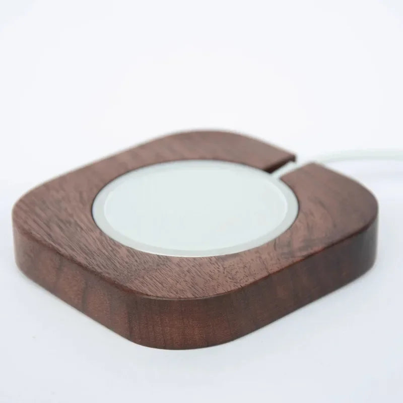 Walnut Wood MagSafe Phone Charger Stand Holder Fast Wireless Charging Dock