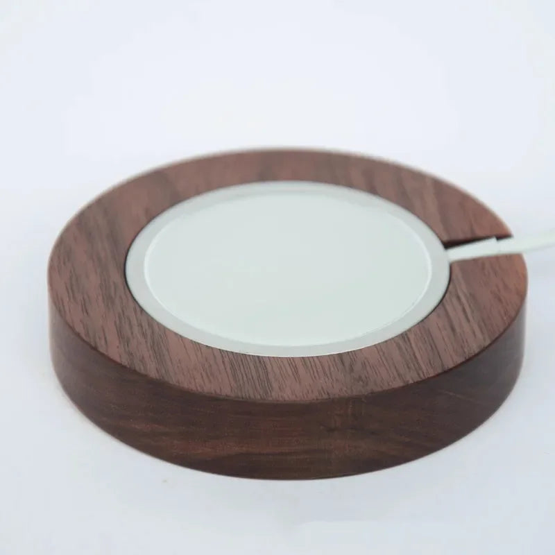 Walnut Wood MagSafe Phone Charger Stand Holder Fast Wireless Charging Dock