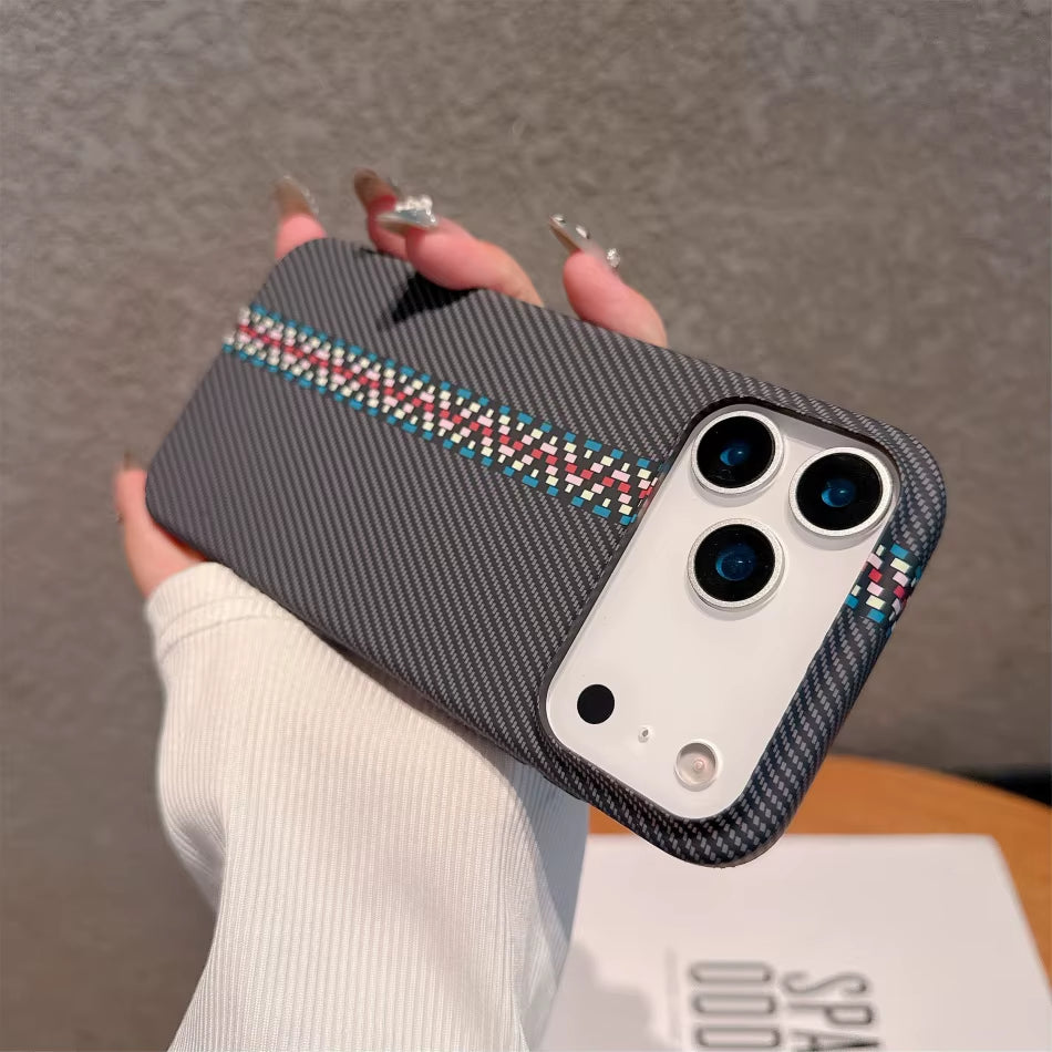 Carbon Fiber Textured Case for iPhone 17 Pro & Pro Max