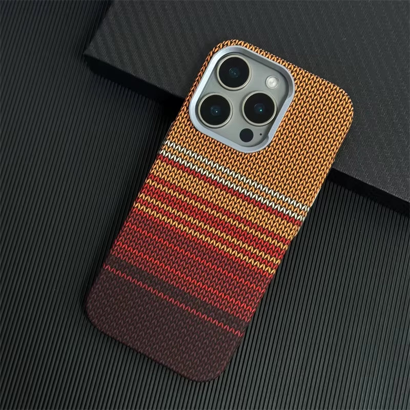 Carbon Fiber Relief MagSafe Phone Case for iPhone 14, 15, 16, Pro / Pro Max