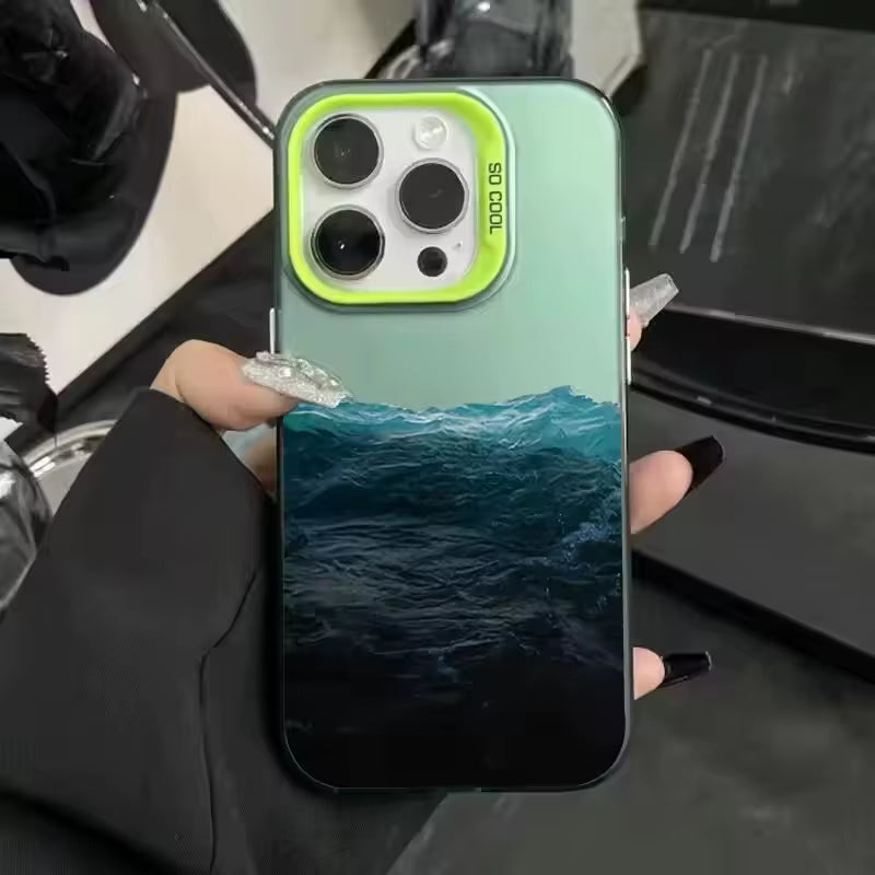 Phone Case for Iphone 16E Cases for Iphone 16 14 13 11 12 Pro Max 7 8 16 plus XR XS X SE2 New Colorful Mountain View Print Cover