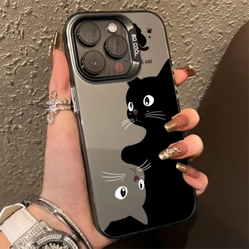 Cute Cat Case for iPhone 14 / 15 / 16 Pro & Pro Max