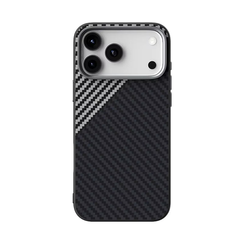 Ultra-Thin Carbon Fiber MagSafe Case – Alloy Lens Protection for iPhone 17 Pro / Pro Max