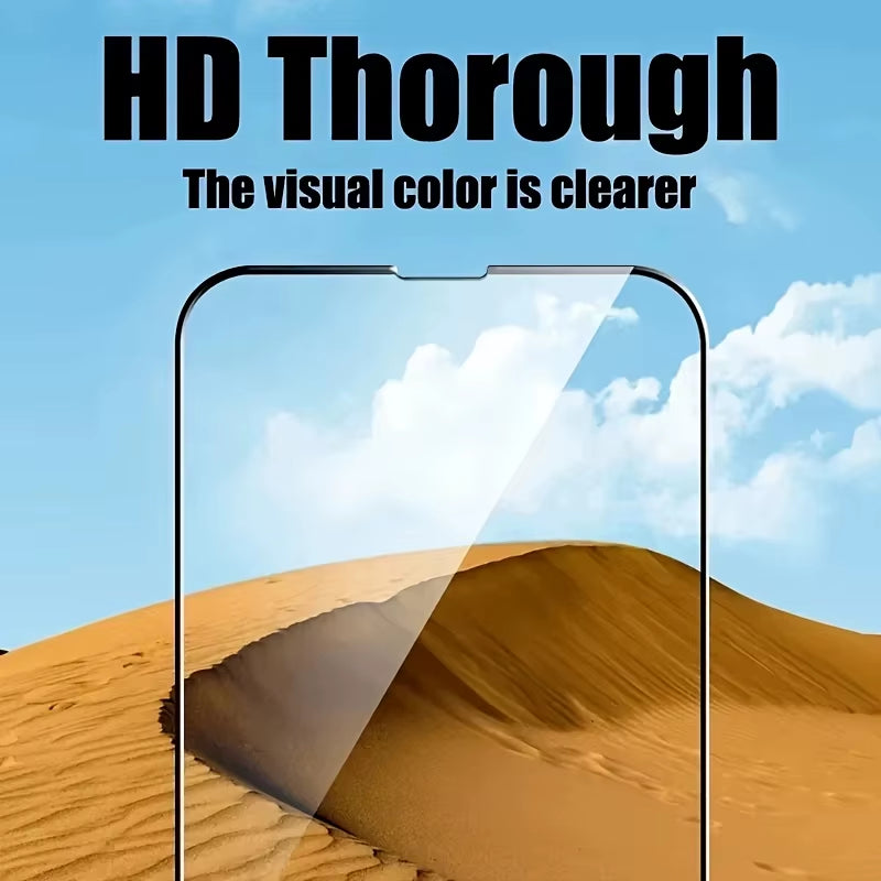 HD Tempered Glass 3 Pcs for iPhone 14 / 15 / 16 / 17 Pro & Pro Max / Air