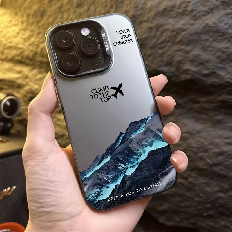 Mountain Peak Plane Phone Case for Iphone 16 15 14 13 12 11 Pro Max XS X XR 7 8 plus SE 2020 SE 2022 Shockproof TPU Bumper Cover