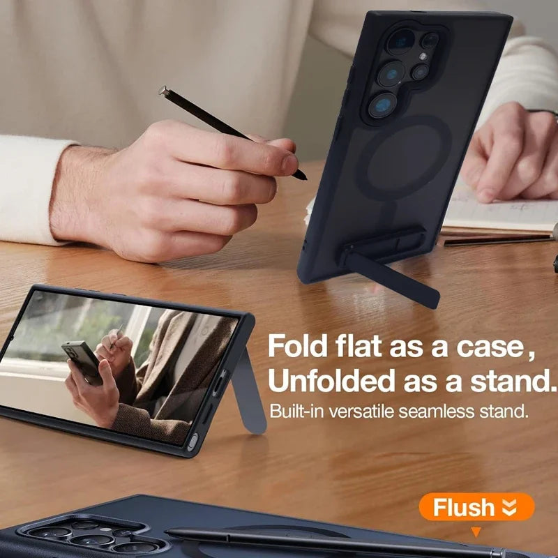 Magnetic Kickstand Case for Samsung Galaxy S24 / S25 / Plus / Ultra