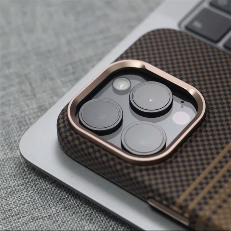 Carbon Fiber Relief MagSafe Phone Case for iPhone 14, 15, 16, Pro / Pro Max