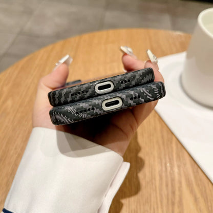 Luxury Carbon Fibre Kevlar MagSafe Case for iPhone 17 Magnetic Slim Cover