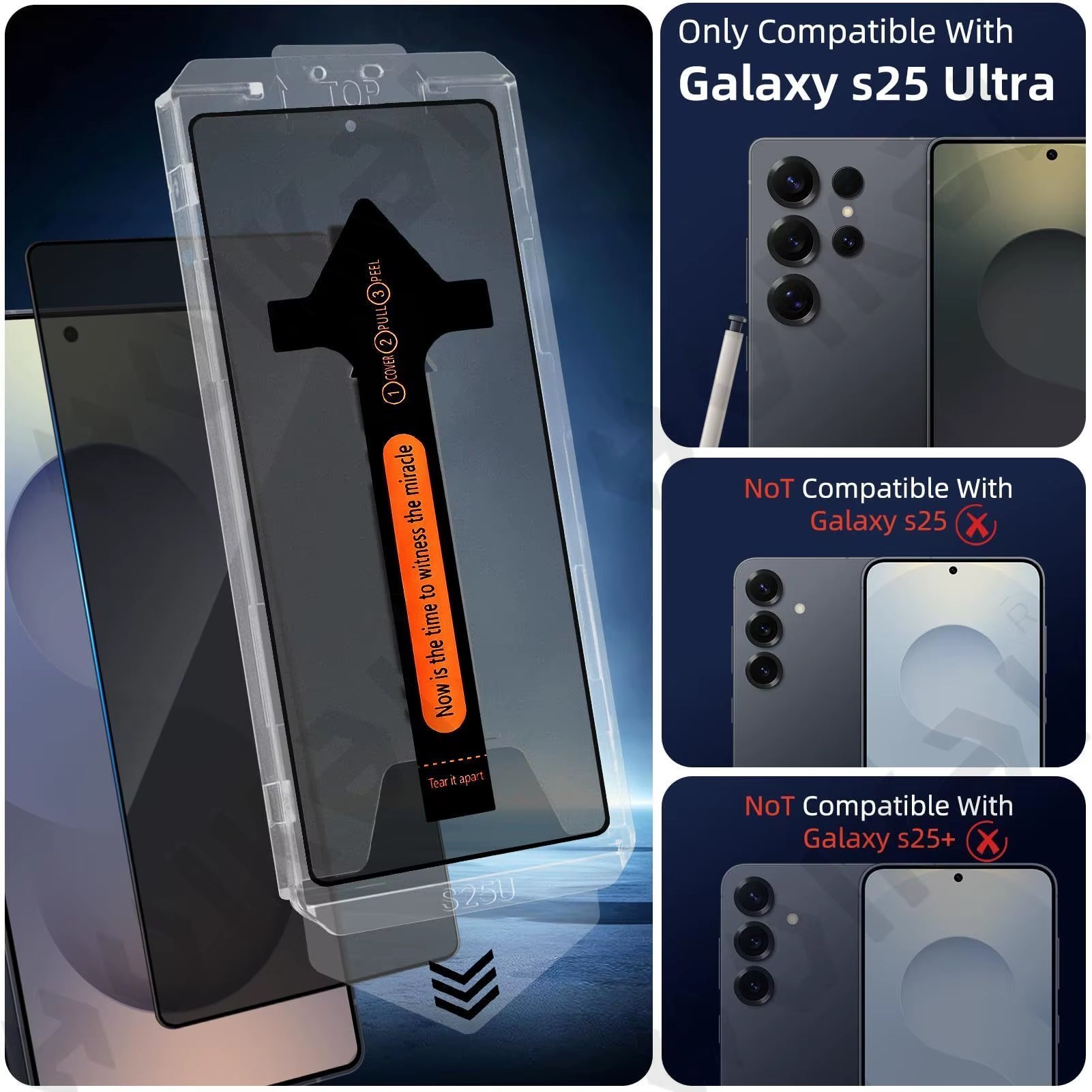 Z Fold 6 & 7 HD Privacy Tempered Glass – 2 Pcs