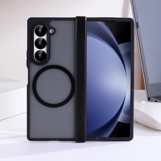 Z Fold 6 & 7 MagSafe Transparent Case – Shockproof Magnetic Cover