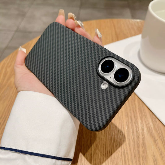 iPhone 17 MagSafe Case – Luxury Carbon Fiber Pattern Hard Armor Cover
