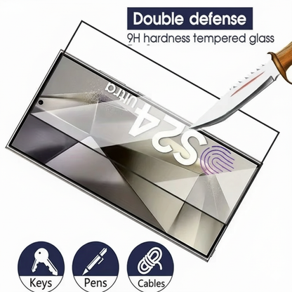 Samsung S24 / S25 Plus & Ultra 3 Pcs Tempered Glass – Fingerprint Unlock