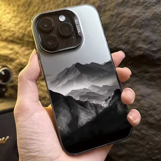 Phone Case for Iphone 16E Cases for Iphone 16 14 13 11 12 Pro Max 7 8 16 plus XR XS X SE2 New Colorful Mountain View Print Cover