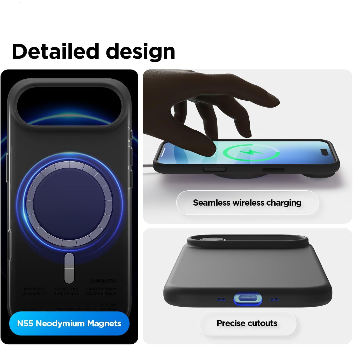 Magnetic Silicone Case for iPhone 17 Air 6.5" MagSafe Slim Shockproof Black