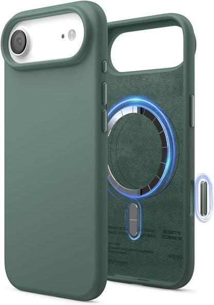 Magnetic Silicone Case for iPhone 17 Air 6.5" MagSafe Slim Shockproof Black