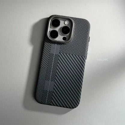 Carbon Fiber MagSafe Case for iPhone 14/15/16 Pro Max – Alloy Design