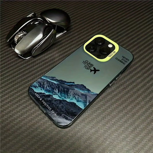 Mountain Peak Plane Phone Case for Iphone 16 15 14 13 12 11 Pro Max XS X XR 7 8 plus SE 2020 SE 2022 Shockproof TPU Bumper Cover