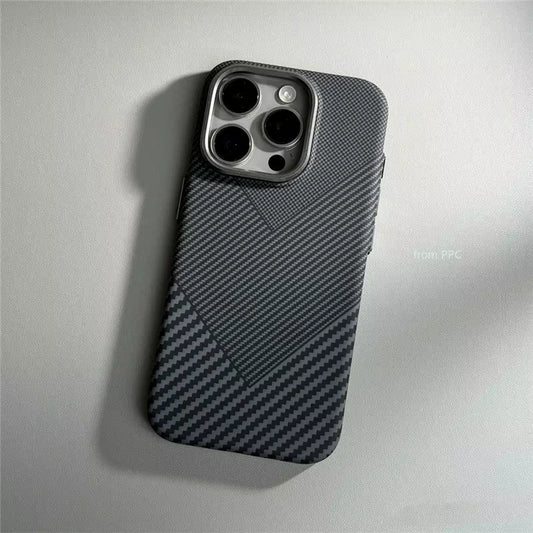 Carbon Fiber MagSafe Case for iPhone 14/15/16 Pro Max – Alloy Design
