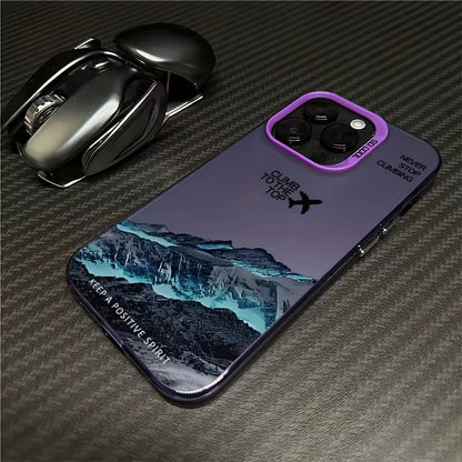 Mountain Peak Plane Phone Case for Iphone 16 15 14 13 12 11 Pro Max XS X XR 7 8 plus SE 2020 SE 2022 Shockproof TPU Bumper Cover