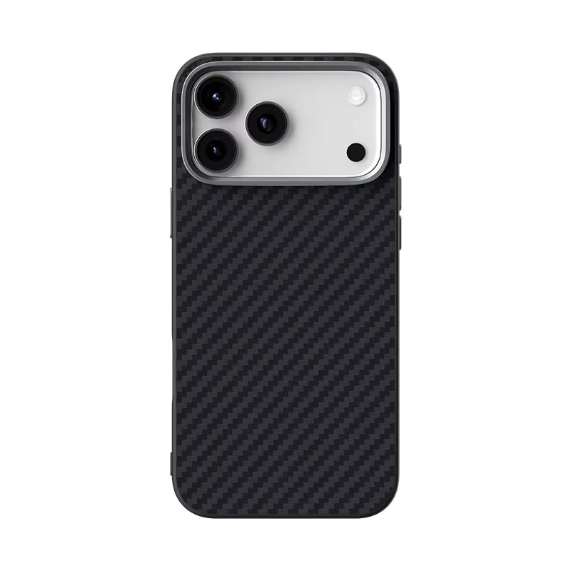 Ultra-Thin Carbon Fiber MagSafe Case – Alloy Lens Protection for iPhone 17 Pro / Pro Max