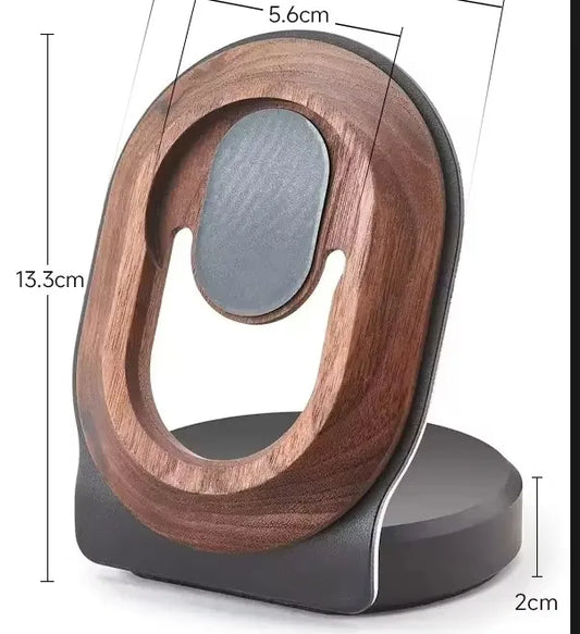 MagSafe Magnetic Walnut Wood Phone Stand Wireless Charging Holder iPhone