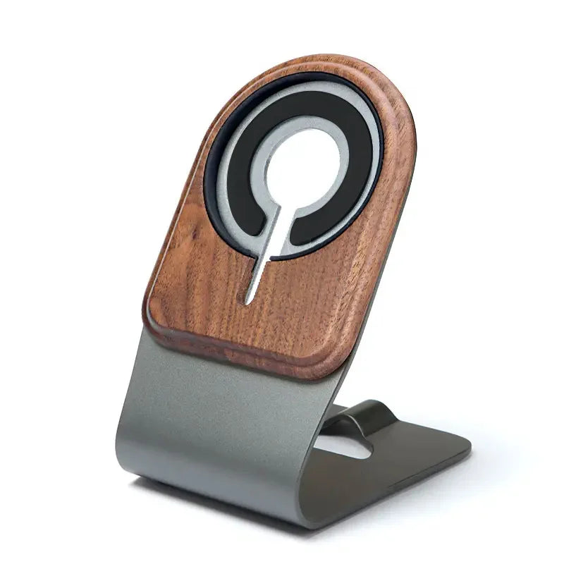 Wooden MagSafe Wireless Charging Phone Stand for iPhone