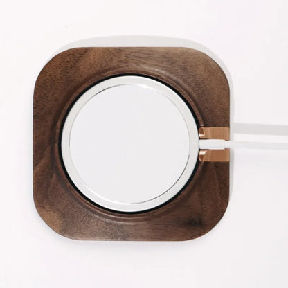 Walnut Wood MagSafe Phone Charger Stand Holder Fast Wireless Charging Dock