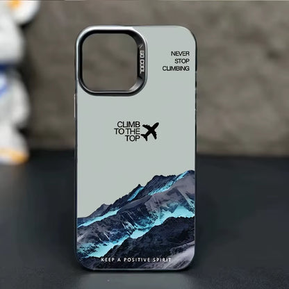 Mountain Peak Plane Phone Case for Iphone 16 15 14 13 12 11 Pro Max XS X XR 7 8 plus SE 2020 SE 2022 Shockproof TPU Bumper Cover